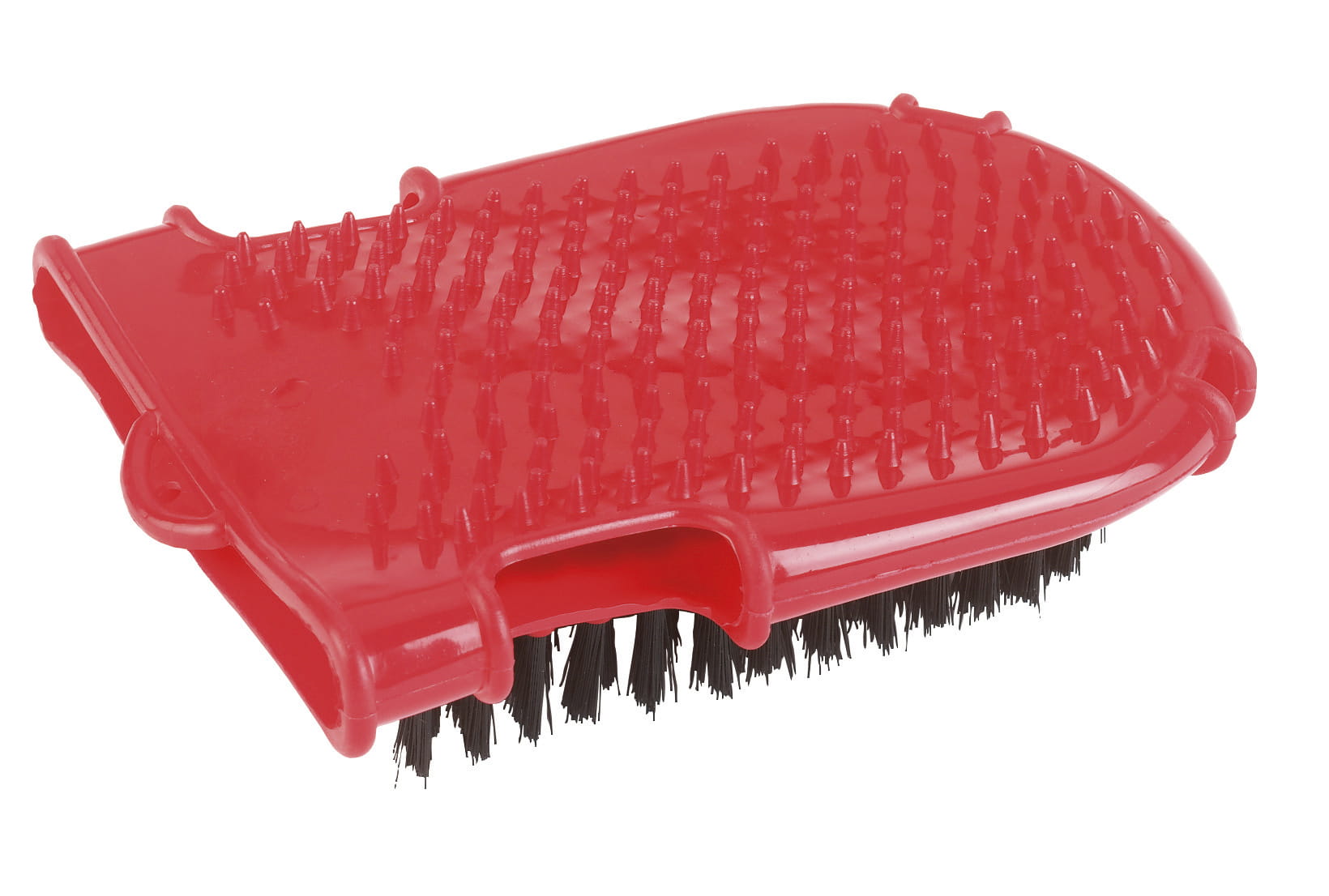 Rękawica do mycia i masażu konia, dwustronna, czerwony, Covalliero - Cavalo